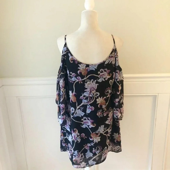 WHBM Floral Shift Dress S Black - Picture 6 of 8